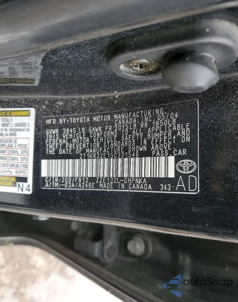 2005 Toyota Corolla Matrix Xr z USA, uszkodzony, nr VIN 2T1KR32E15C331546